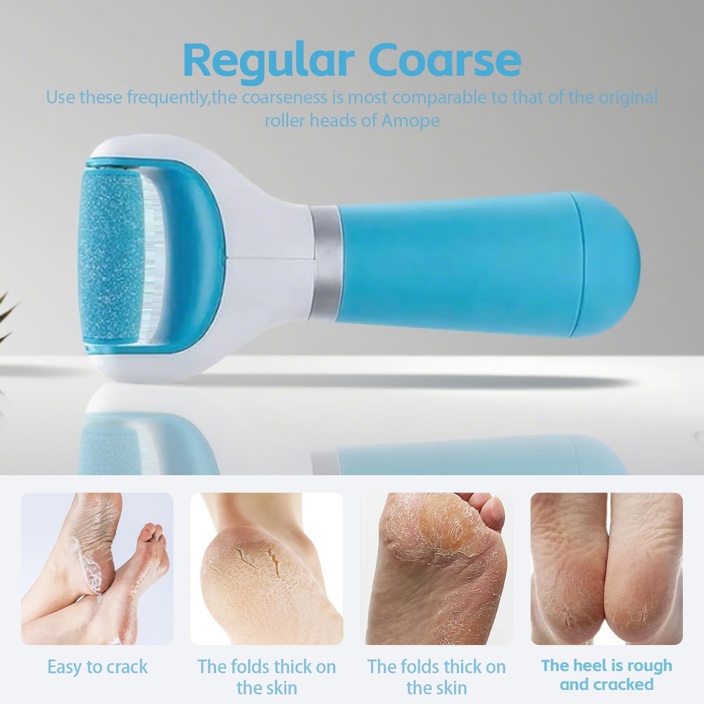 12 Pack Foot File Roller Refills Extra Coarse Regular Compatible Amope