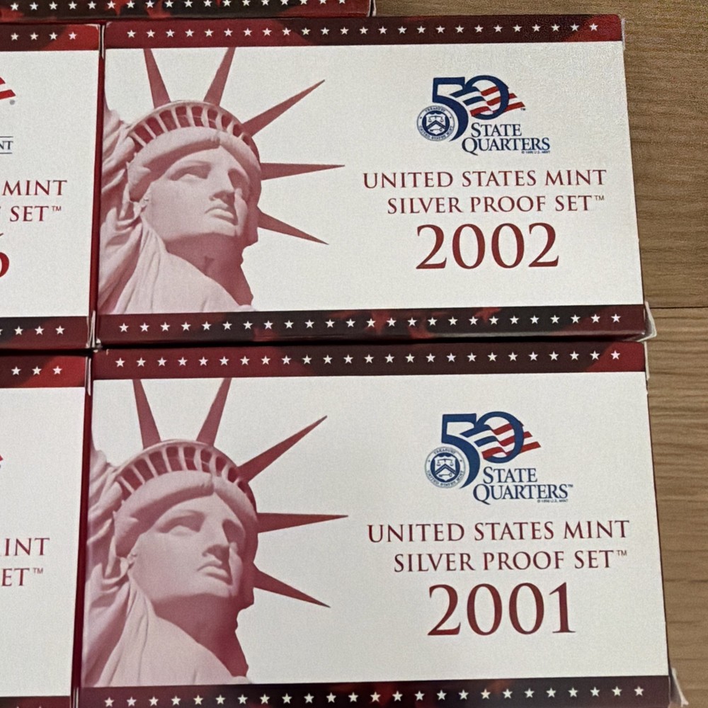 Complete Set 1999 To 2007 Silver Proof, Proof, And Uncirculated Sets, With COA'S