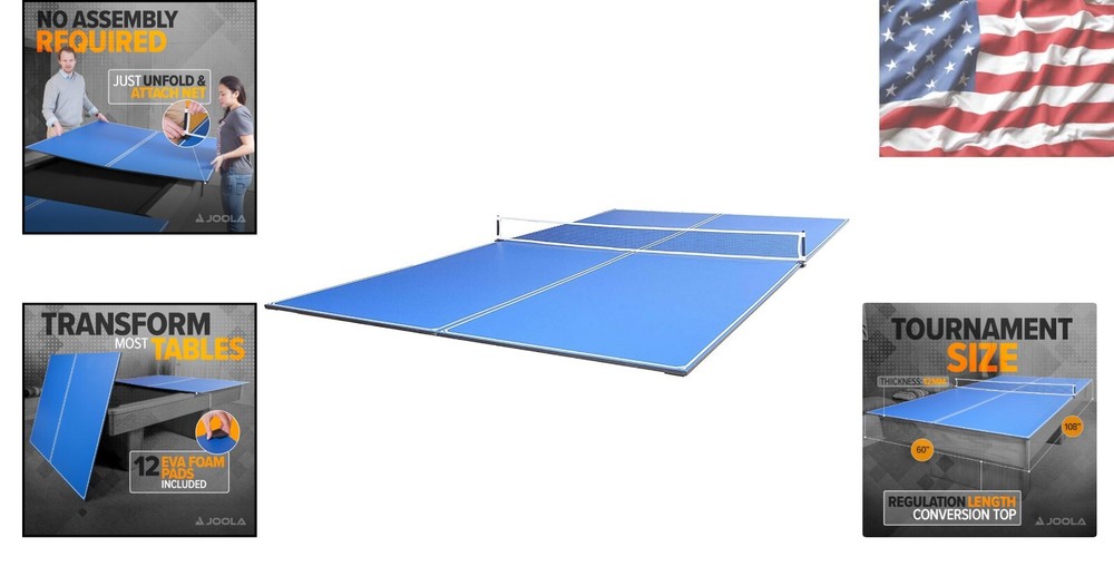 Transform Your Billiard Table: Regulation Ping Pong Conversion Top with Padding