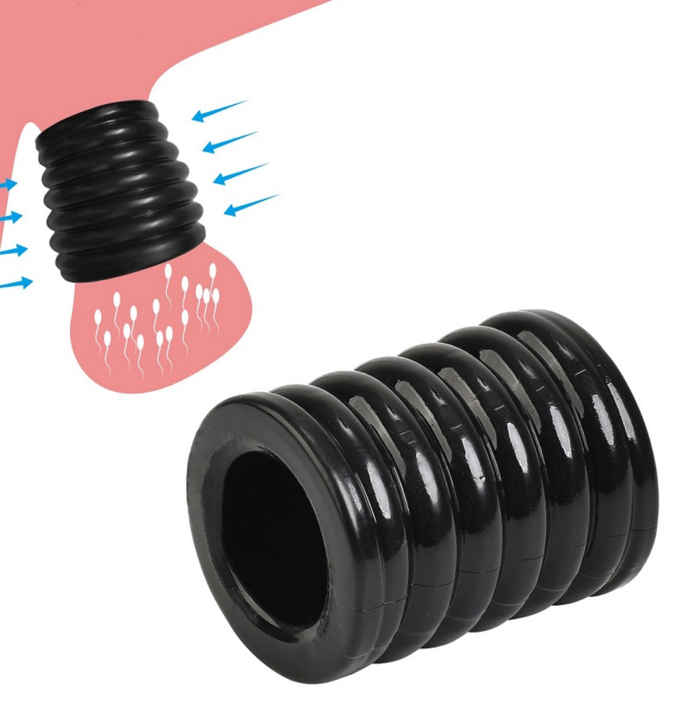 Silicone Ball Scrotum Stretcher Enhancer Squeeze Testicle Ring Delay Ejaculation