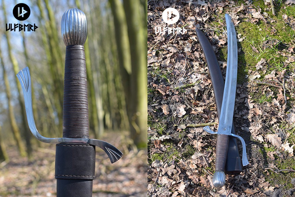 Falchion with leather sheath, practical blunt, SK-B