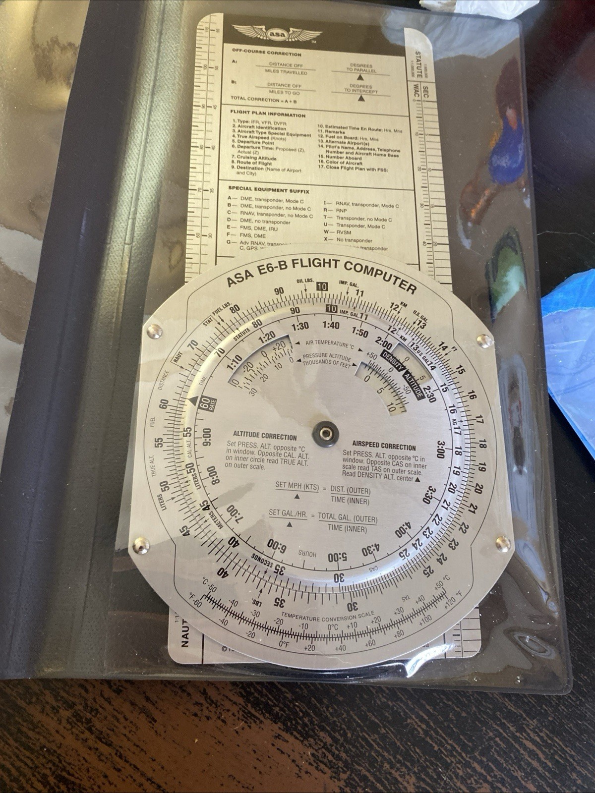 ASA Air Classics E6-B Flight Computer + Rotating Plotter CP-R