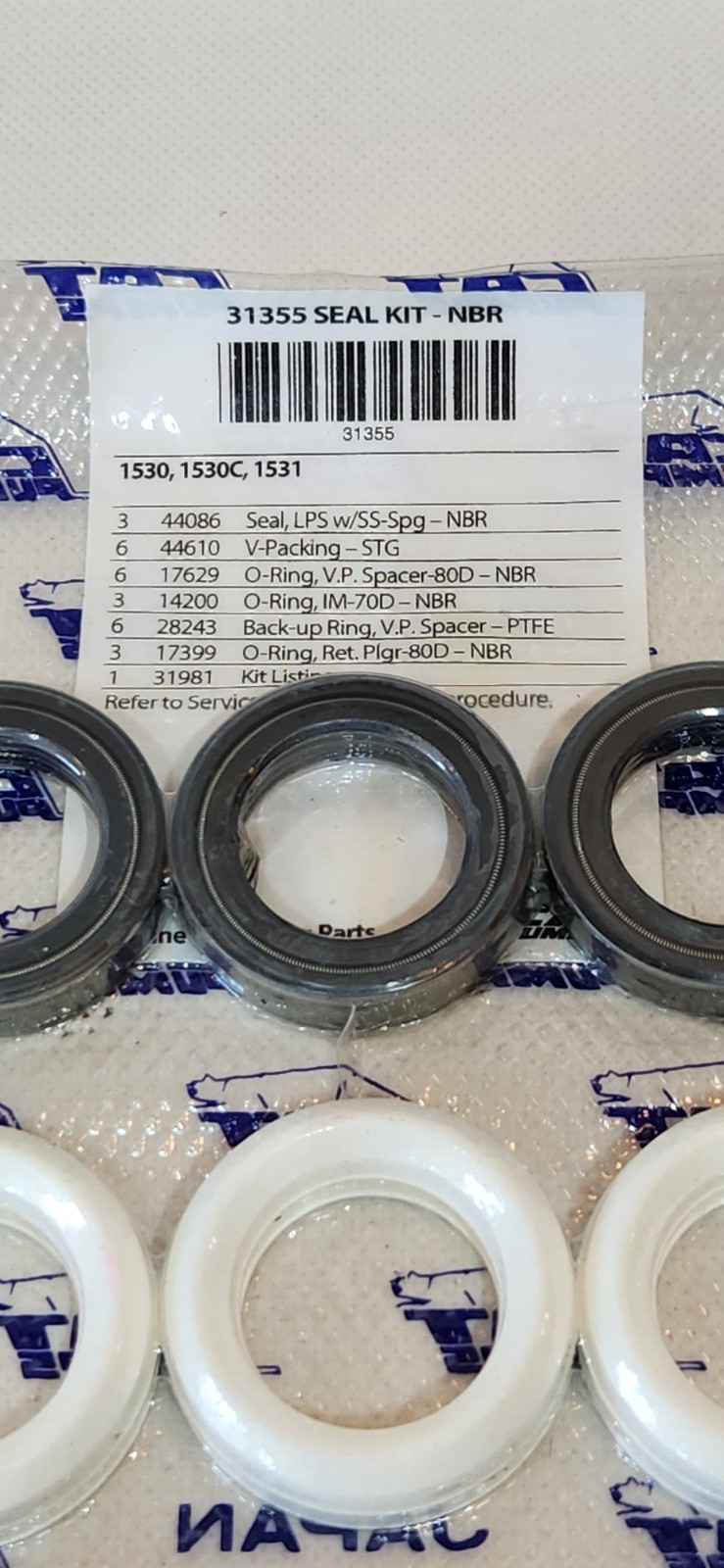 31355 , Cat Pumps 1530 Pump, Cat Pump 1531 Seal Kit OEM Kit