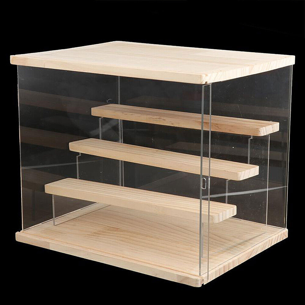 Clear Acrylic Display Case Countertop Box Organizer Stand Dustproof Showcase USA