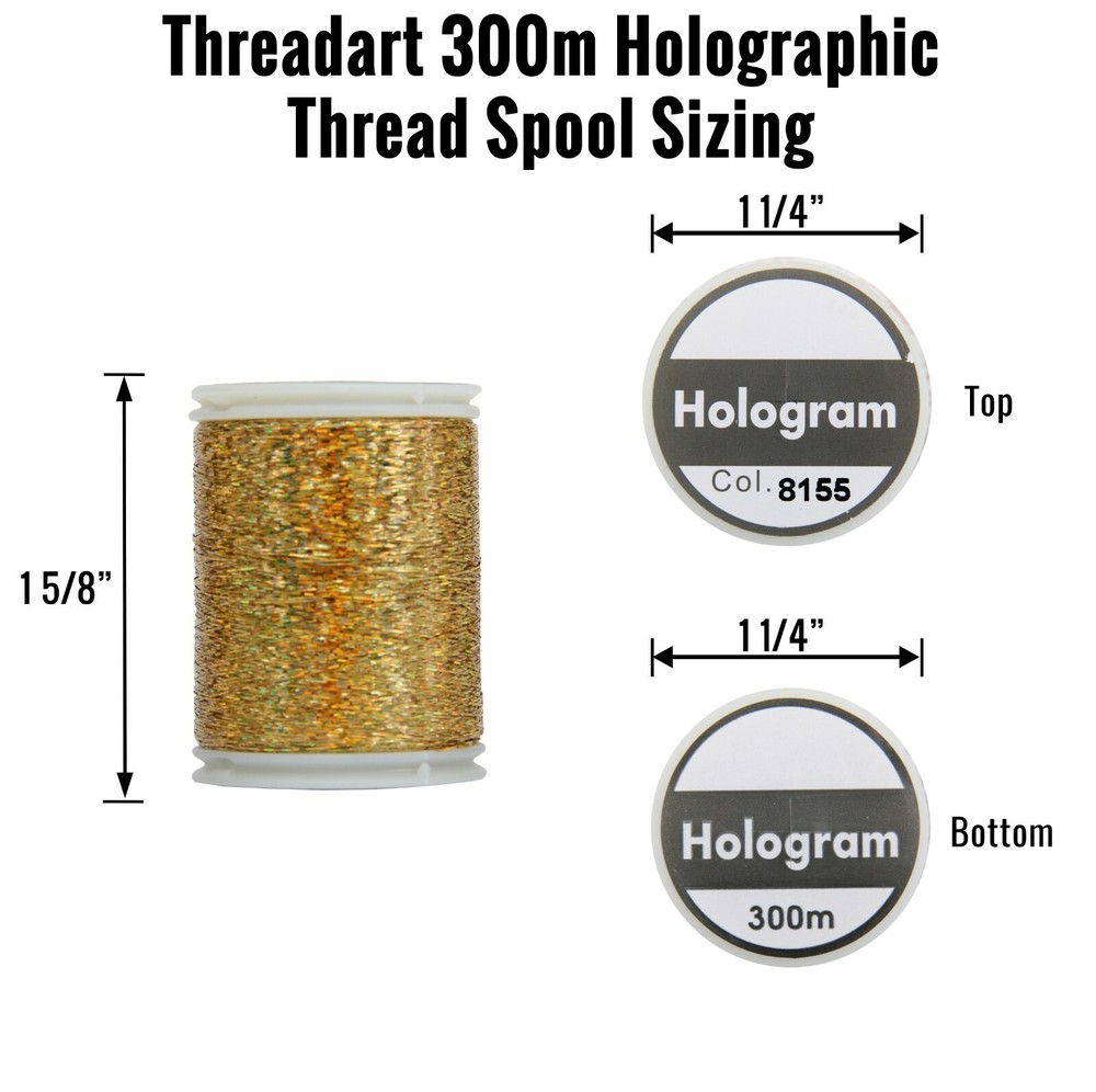 Holographic Sparkle Thread by ThreadArt - 7 Colors Available