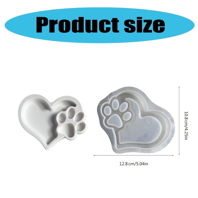 User Friendly Heart Paws Silicone Mold For Innovative Storage Tray Creation