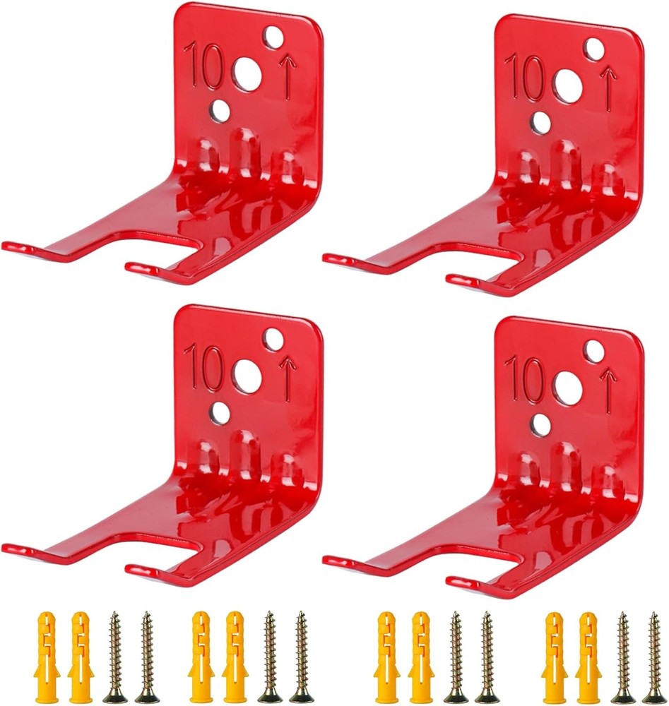 Fire Extinguisher Mounts & Brackets,4 Pack 4 Pack, Red