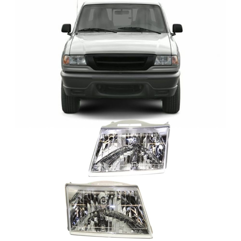 For 2001-2008 Mazda B3000 Headlight Assembly Pair Driver and Passenger