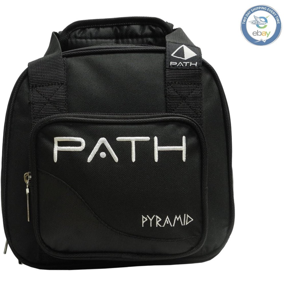 Path Plus One Black Bowling Tote Bag - Durable 600D Fabric with Accessory Pocket