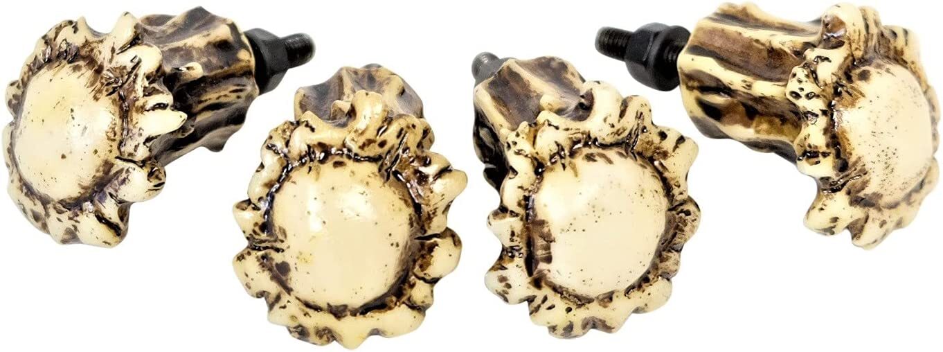 Faux Deer Antler Door Handle Drawer Pull Lodge Decor Antler Crown Knob Set of 4