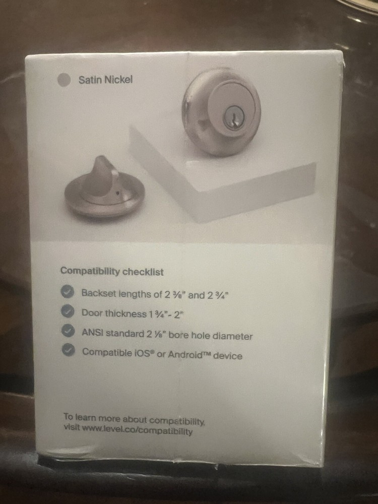 Level Lock Keyed Entry Smart Door Lock - Satin Nickel