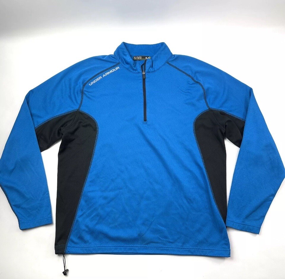 Under Armour Men’s 1/4 Zip Up Pullover Blue Jacket Size XL