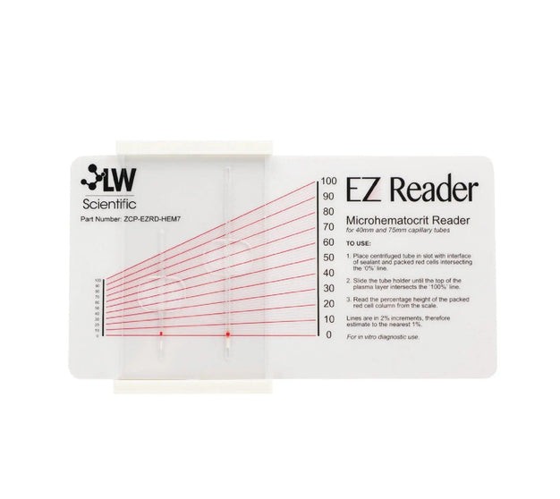 LW Scientific EZ Reader Microhematocrit Card