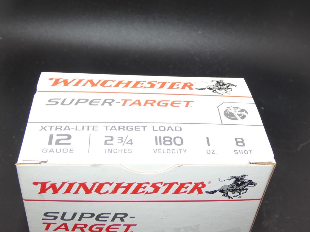 Winchester Super Target Xtra Lite Load Shotgun Shell 12G White Red EMPTY BOX
