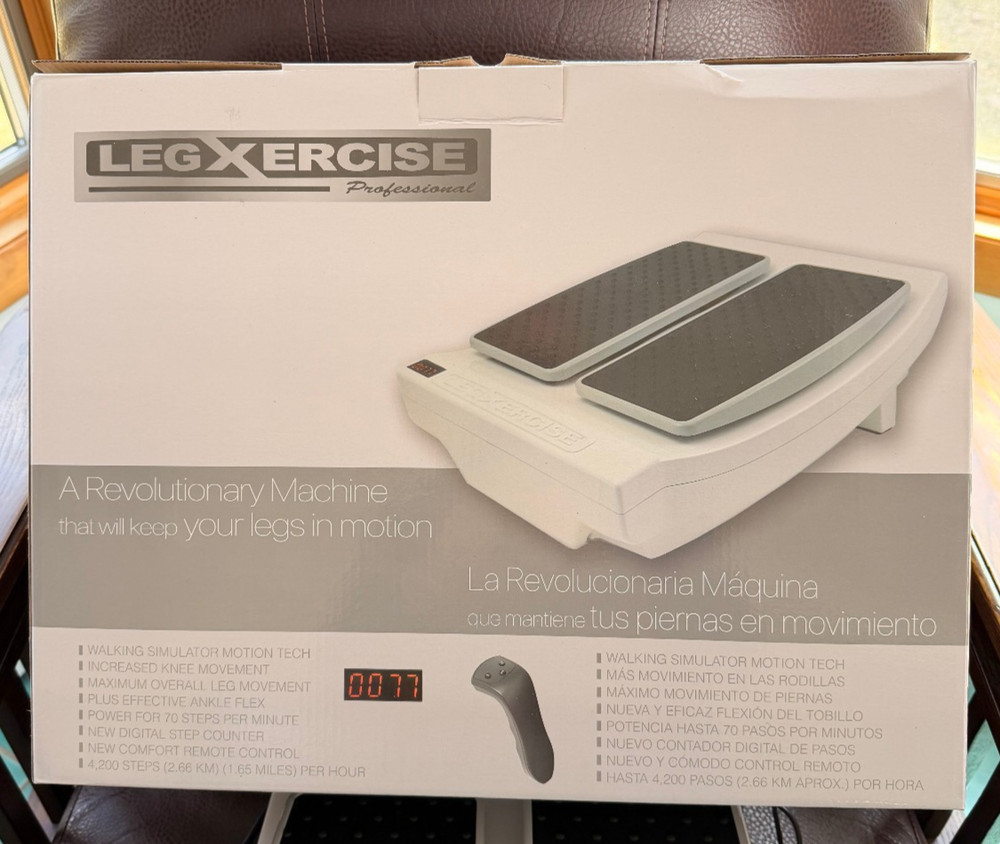 LegXercise Pro Motorized Leg Activator Machine with REMOTE And Adapter - White