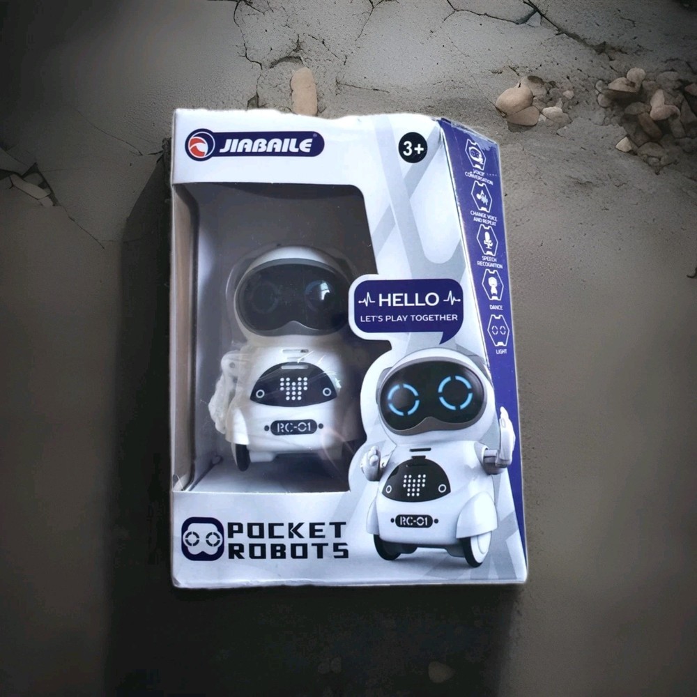 Pocket Robots mini 🤖 Voice Conversation Speech Recognition Dance & Light #NIB
