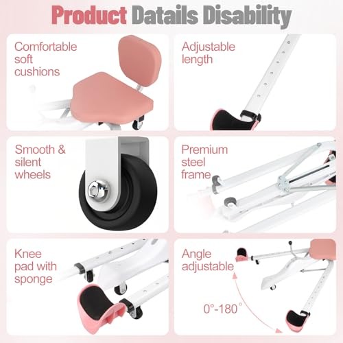 Leg Stretcher Split Machine with Backrest (Pink)