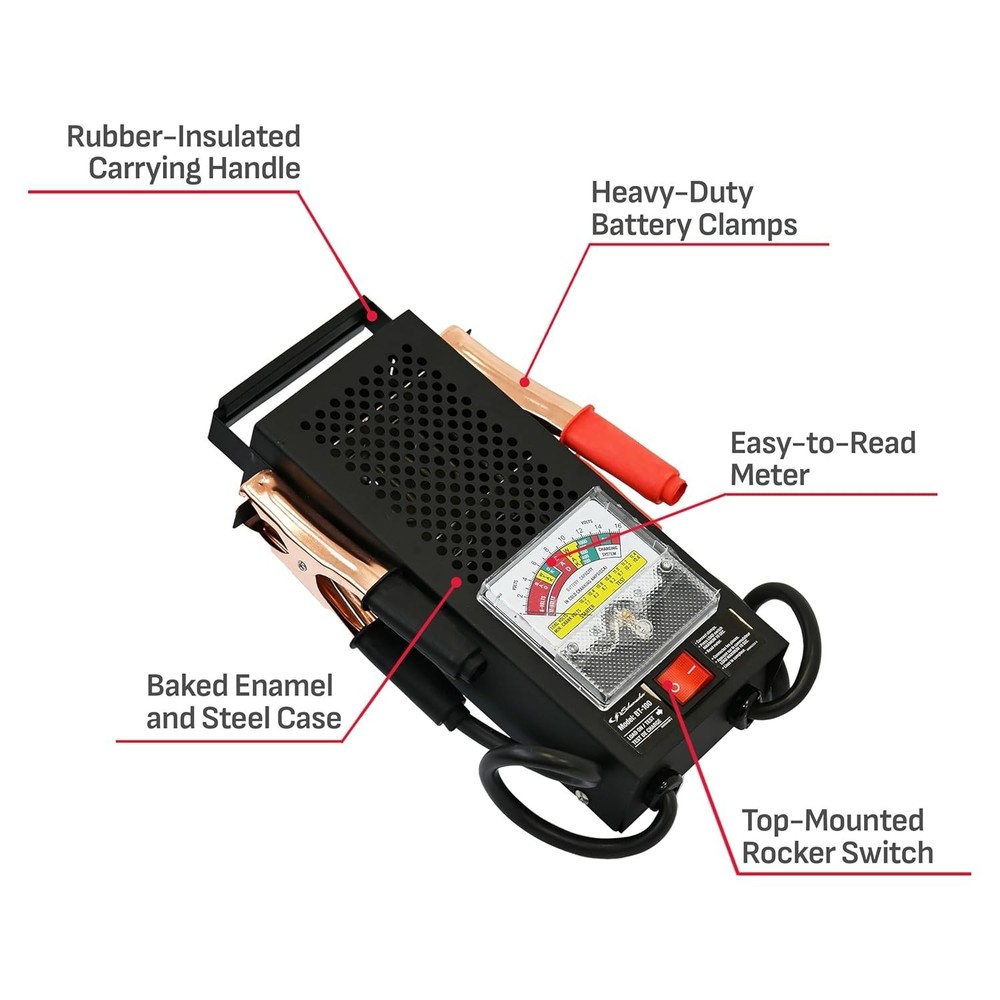 Professional 100 Amp Battery Load Tester for Efficient Automotive Diagnostics