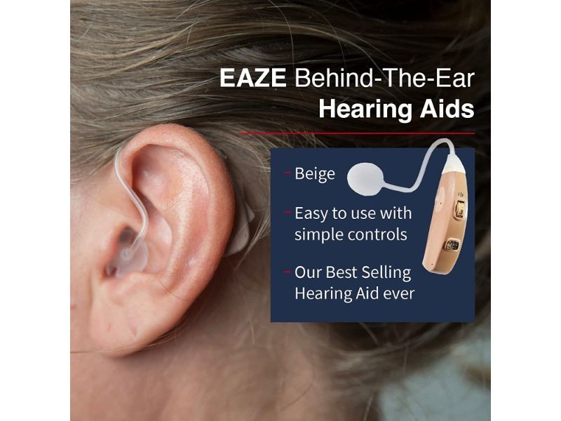 HearingAssist EAZE Rechargeable Behind-the-Ear Beige kit (2pc)