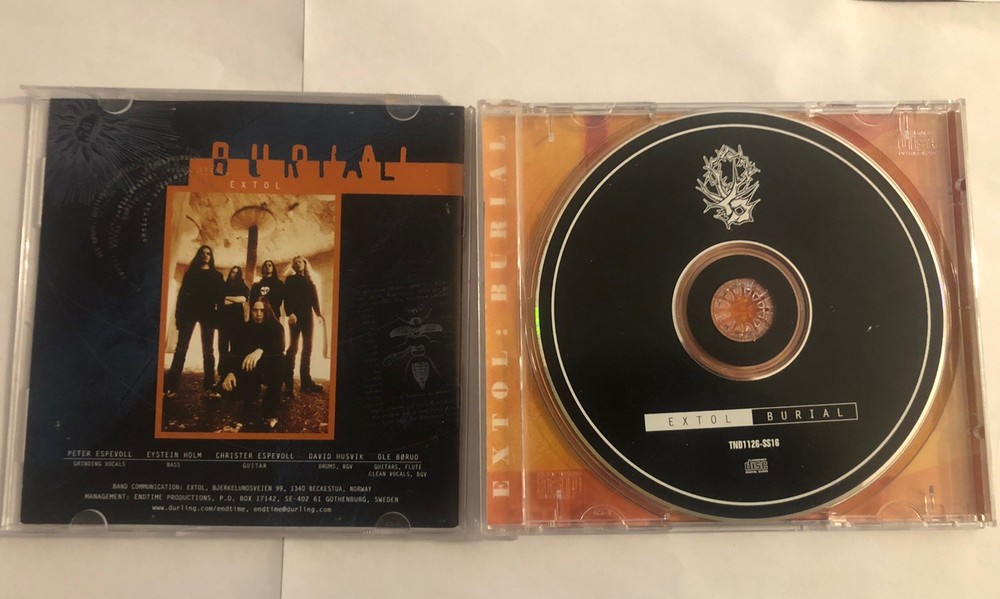 Extol Burial Signed Autographed CD 1999 Solid State Records Good Rare!
