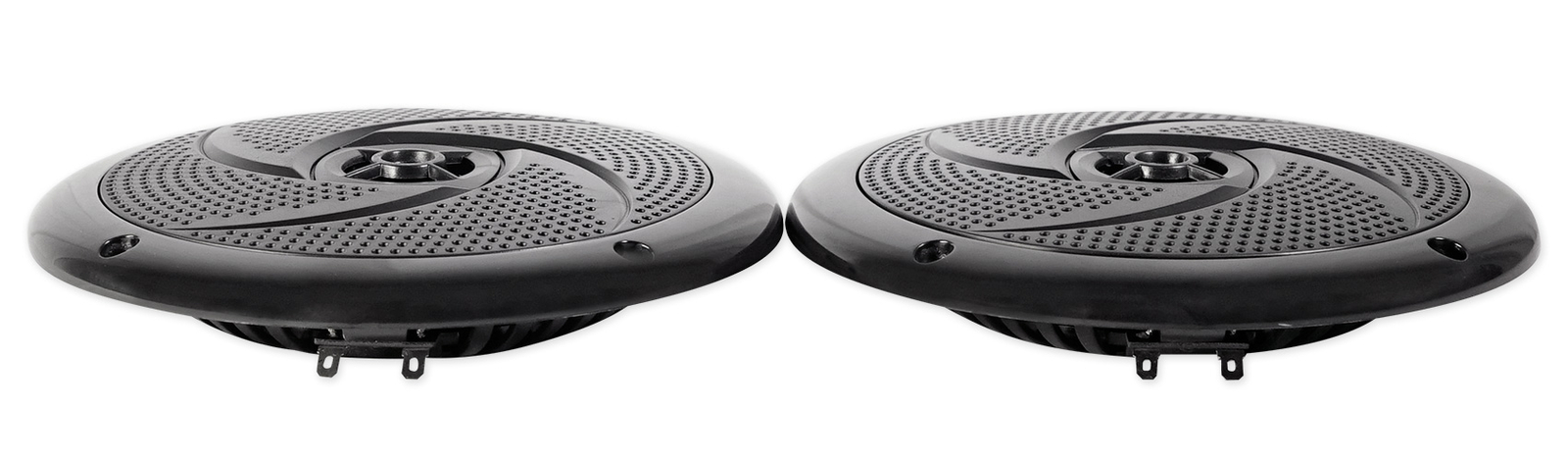 Pair Rockville RSM65B 6.5" 320 Watt Waterproof Shallow Slim Marine Boat Speakers