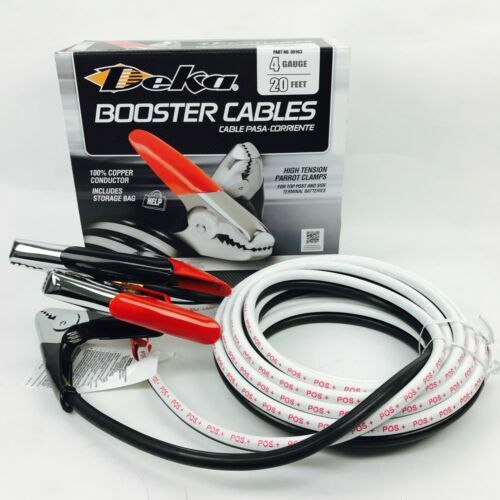 00163 DEKA BOOSTER CABLES 4 GAUGE 20' made in USA