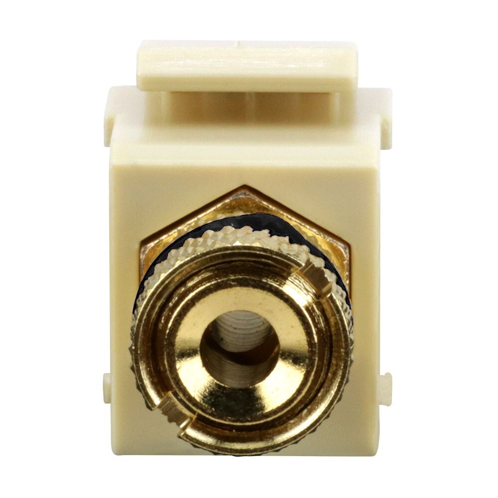Construct Pro™ Gold-Plated Speaker Binding Post Keystone Insert with Black Band