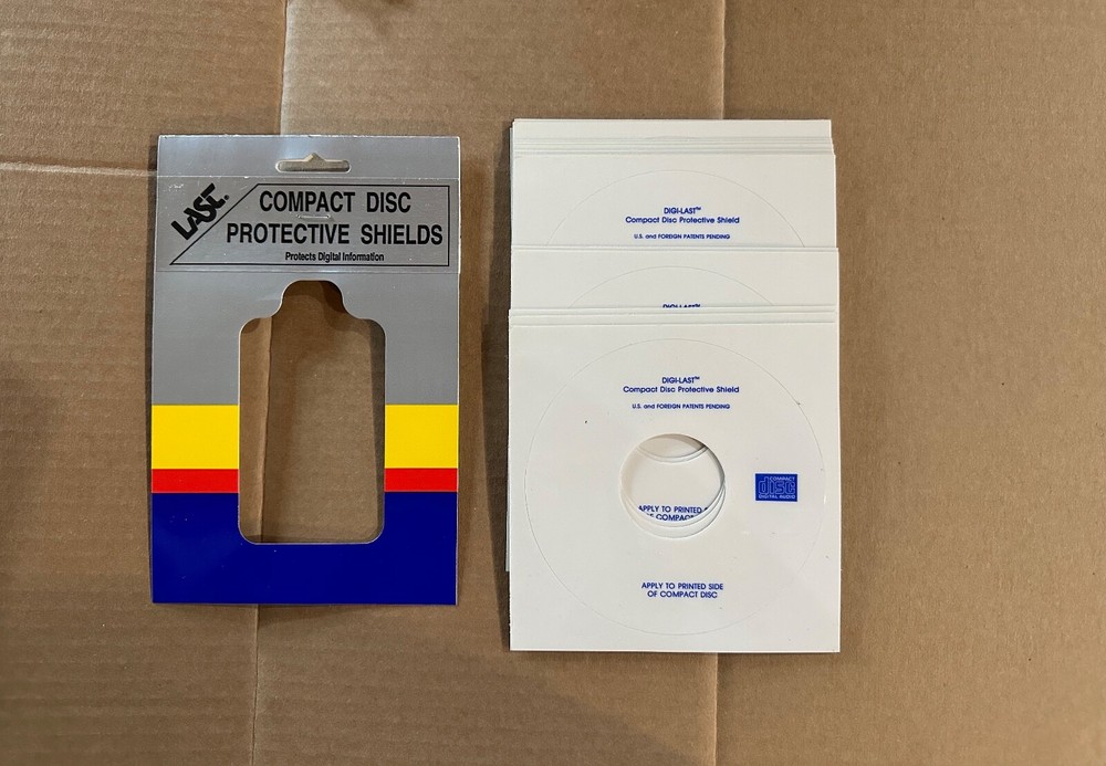 LAST Compact disc protective shields. New. 19 count.