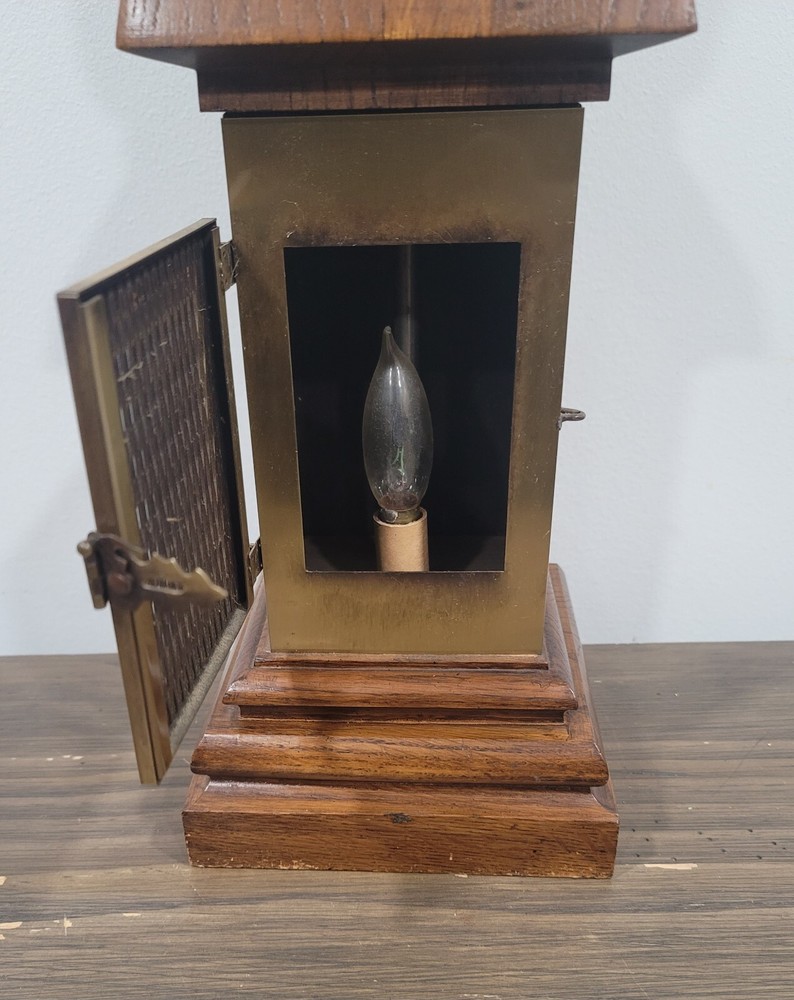 Vintage Fireplace Table Lamp Fire Lights Up