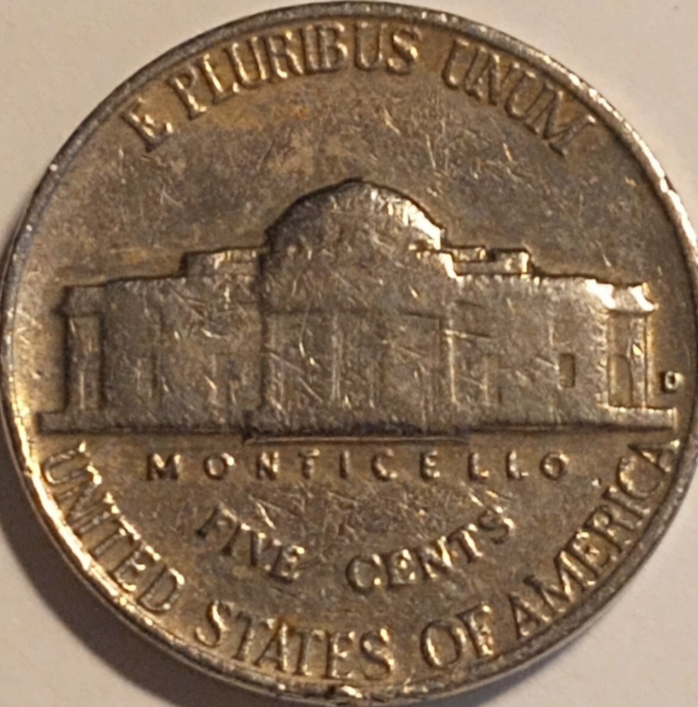 1962 Denver Nickel error D Over D And a Double die reverse