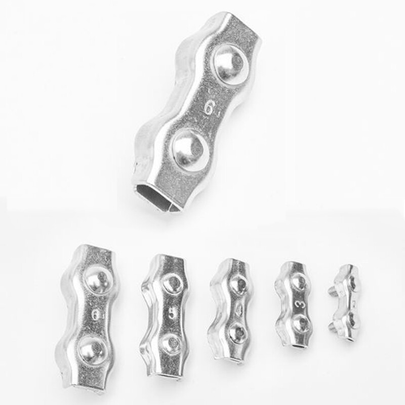 M2-M10 Wire Rope Clamps Cable Caliper Single/Double Clips 316 A4 Stainless Steel