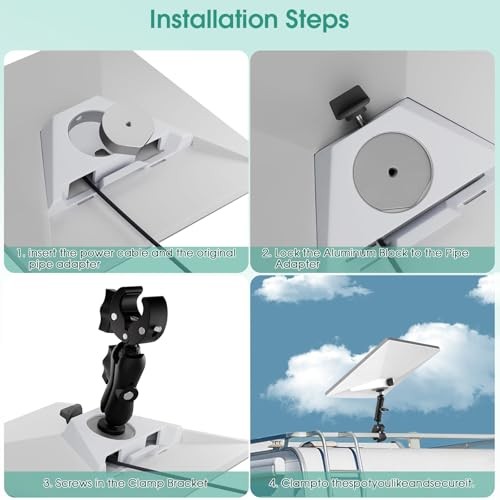 Starlink Mini Mount, Adjustable Clamp for Starlink Mini, Compatible with