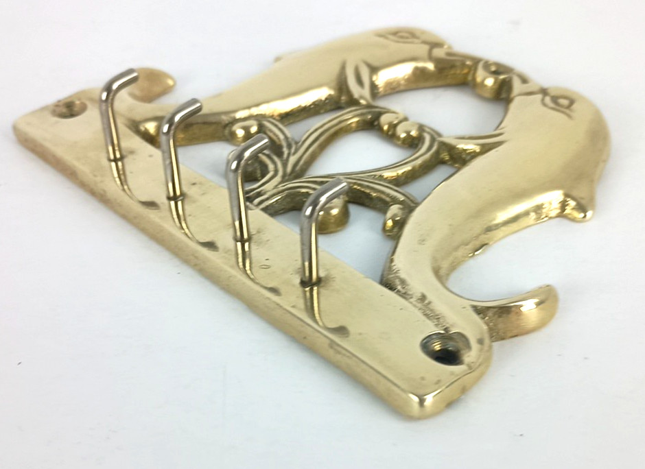 Brass Dolphins Key Rack - Wall Mount
