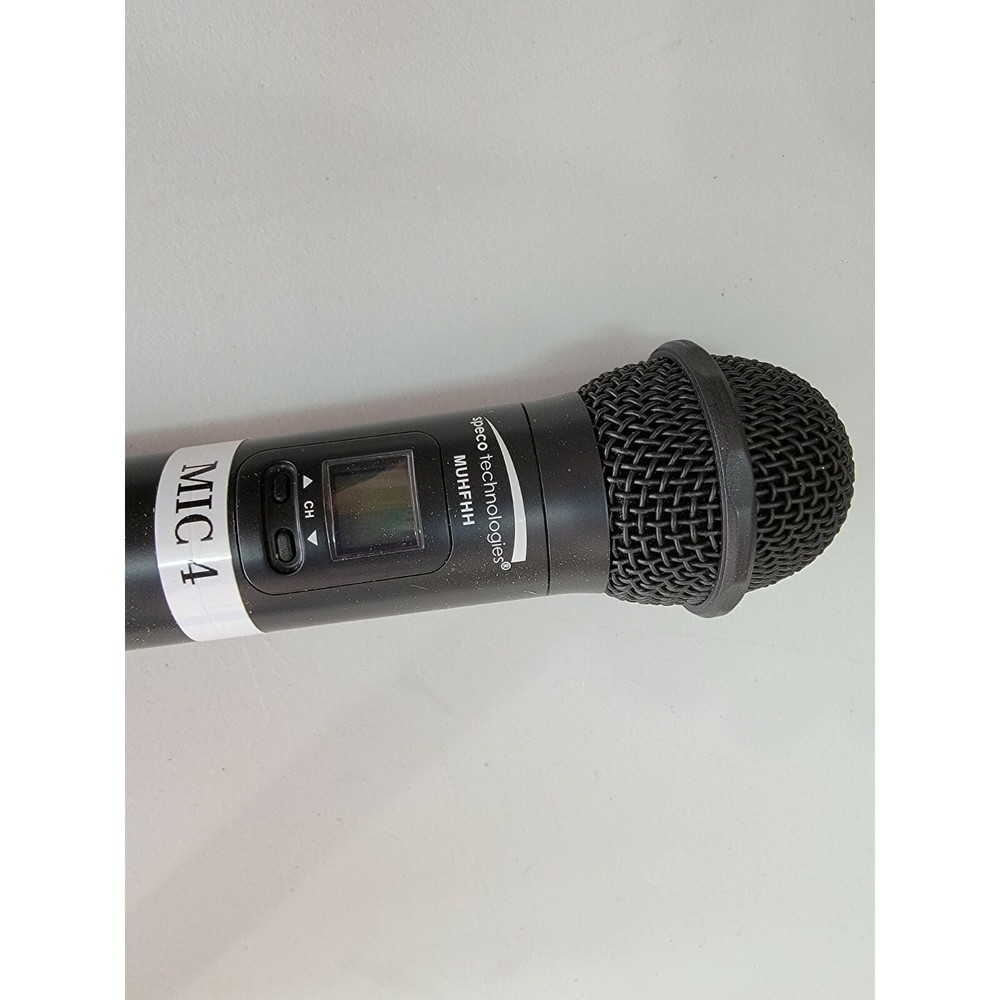 Speco Technologies MUHFHH UHF Frequency Selectable Handheld Microphone EUC!