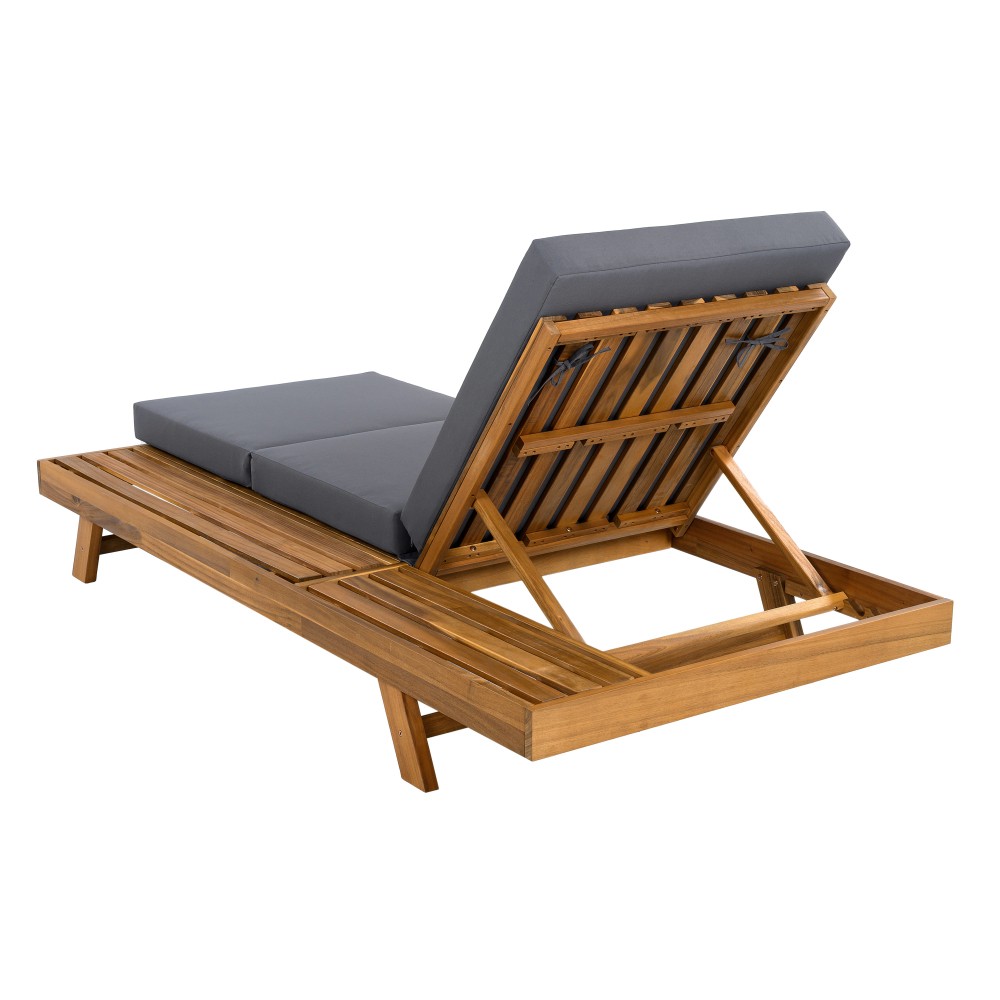 Outdoor Adjustable Chaise Lounge Chair Set with Waterproof Cushion and Backrest
