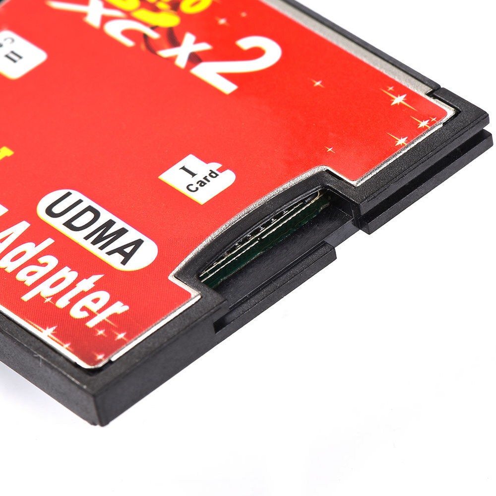 Dual PORT MICRO SD/SDXC TF TO COMPACT FLASH CF MEMORY CARD READER ADAPTER --US