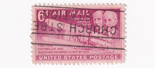 STAMPS US SCOTT C45 "Wright Brothers, Kittyhawk" 6 CENT 1949 USED FANCY CNCL - I