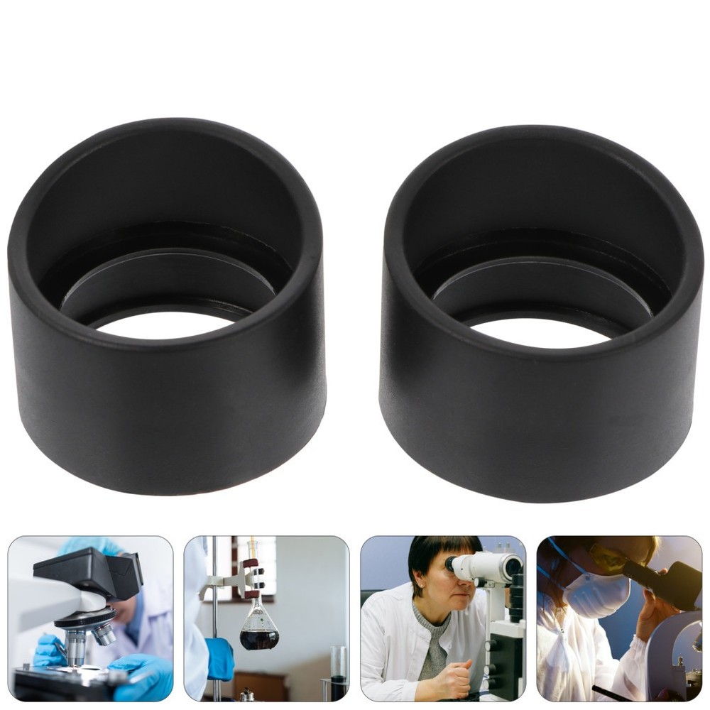 2 Pcs Microscope Accessories Goggles Travel Rubber Eye Cup Optical