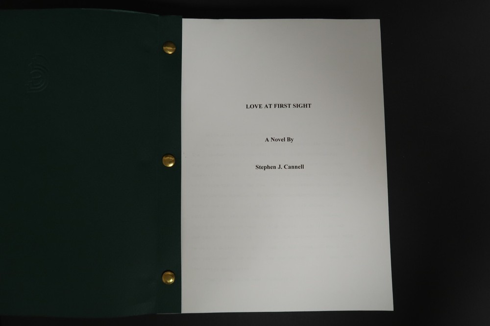 At First Sight Original Book Script Stephen J. Cannell Studios Collection