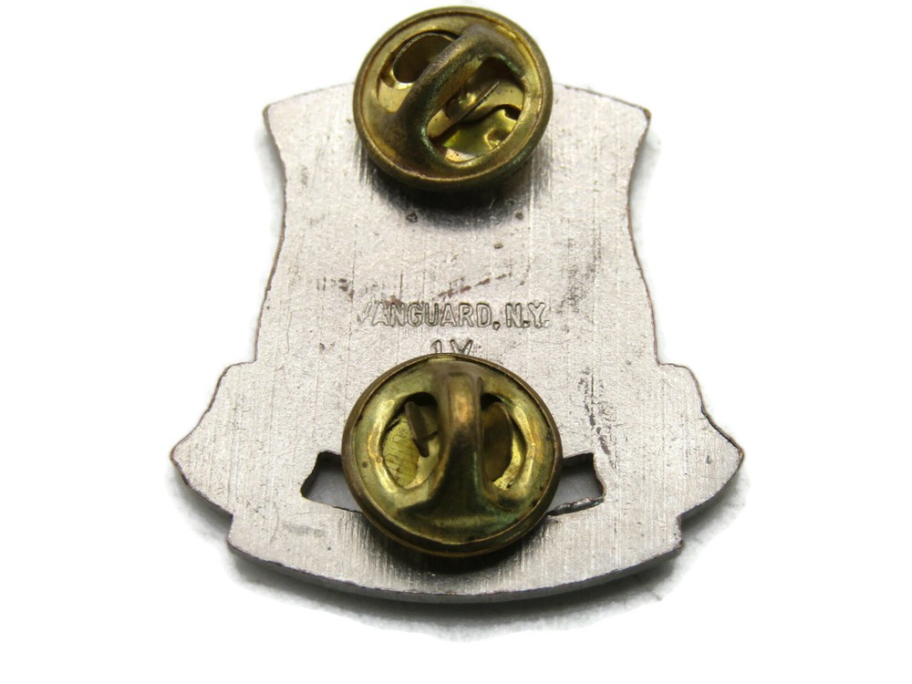 Humanity Marshalled Red Crest Pin Silver Tone