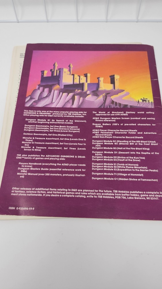 TSR Dungeons & Dragons Module B2 The Keep on the Borderlands 1981 9034 EX+