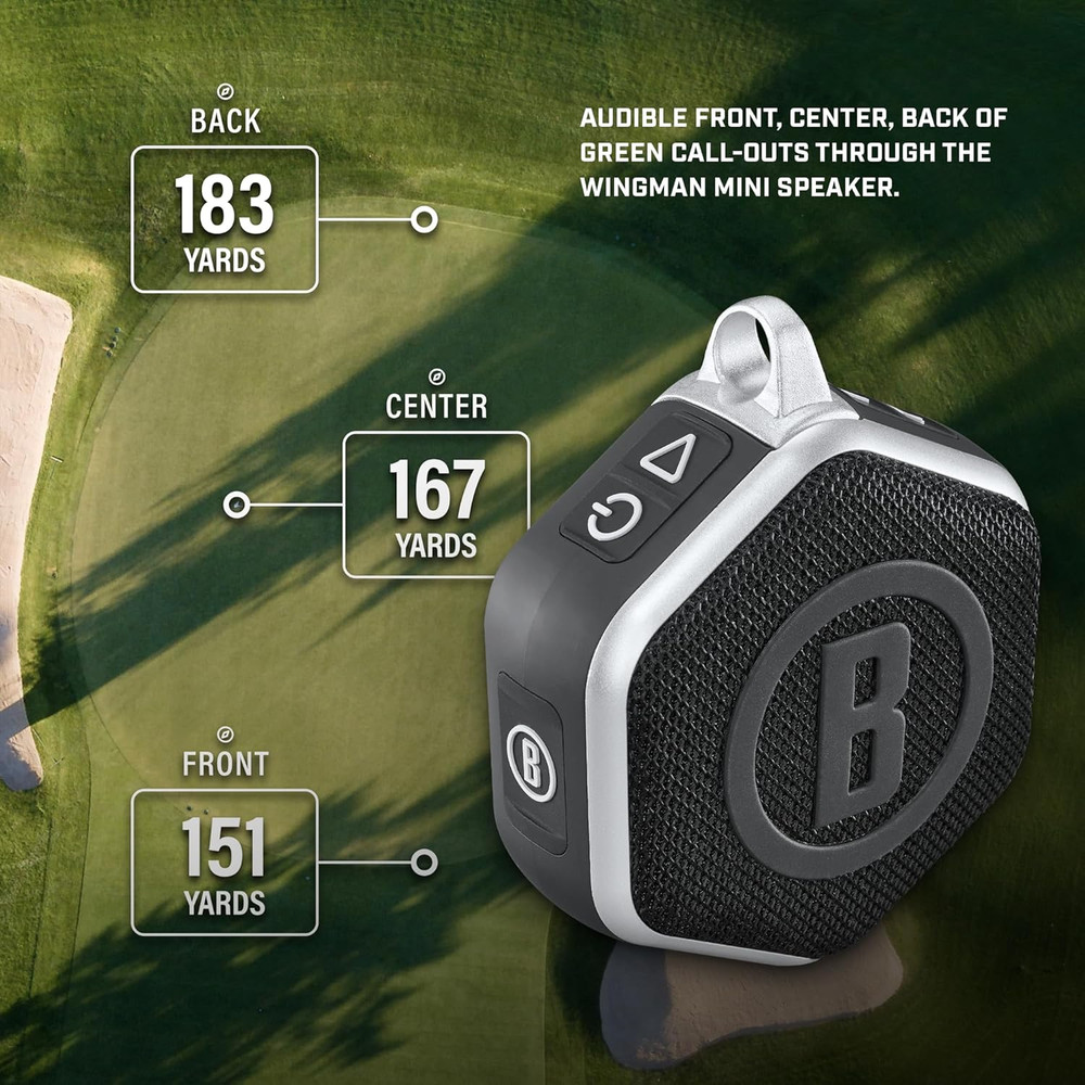 Golf Wingman Mini Bluetooth Speaker with GPS Black