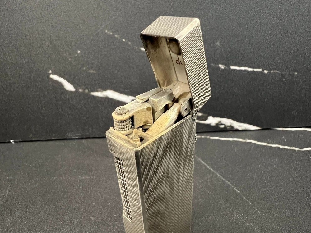 Working Dunhill Gas lighter Silver with box