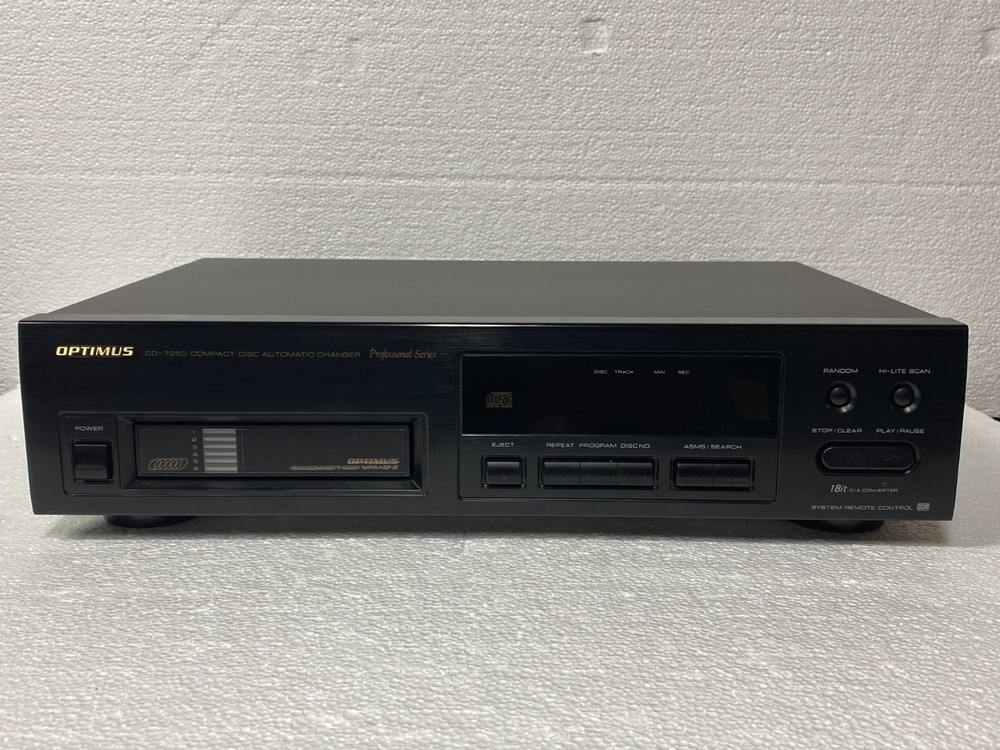 Optimus CD-7250  Automatic CD 6 Disc Changer TESTED