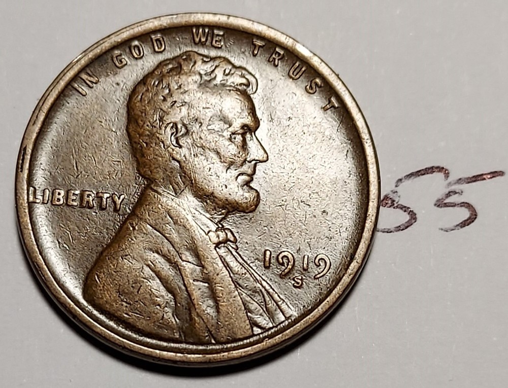 1919-S Lincoln Wheat Cent #55