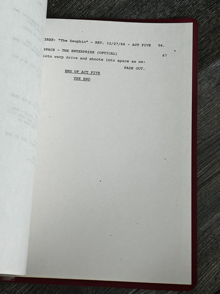 STAR TREK Script The Next Generation Dauphin 2nd Revision Final Draft Dec 1988