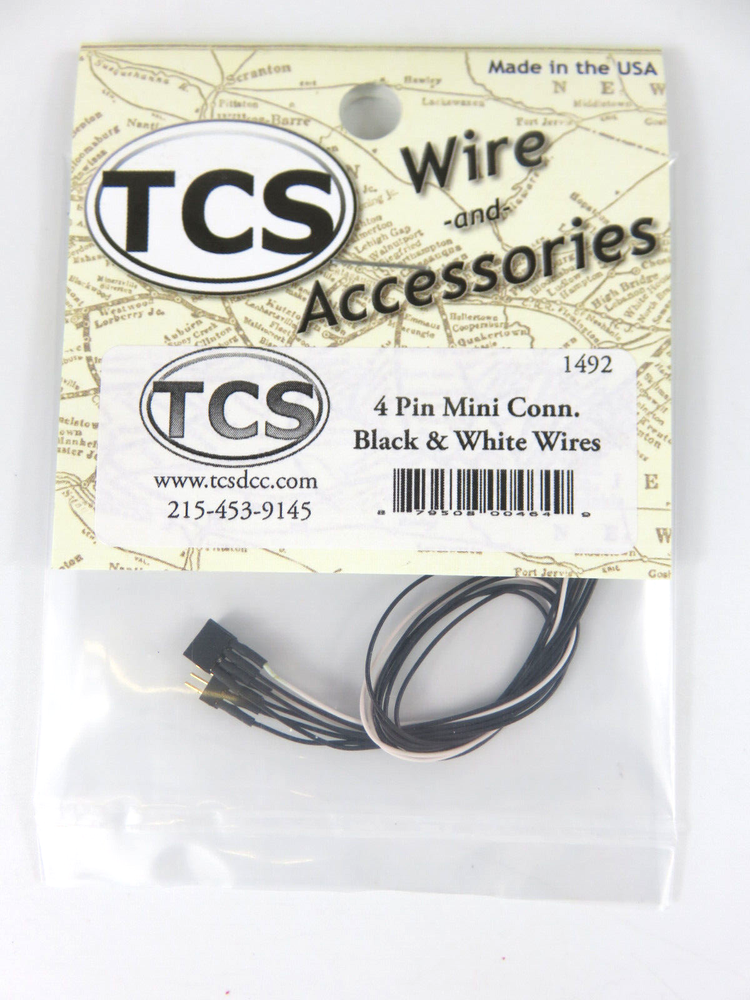 Train Control Systems TCS #1492 4-Pin Mini Connector