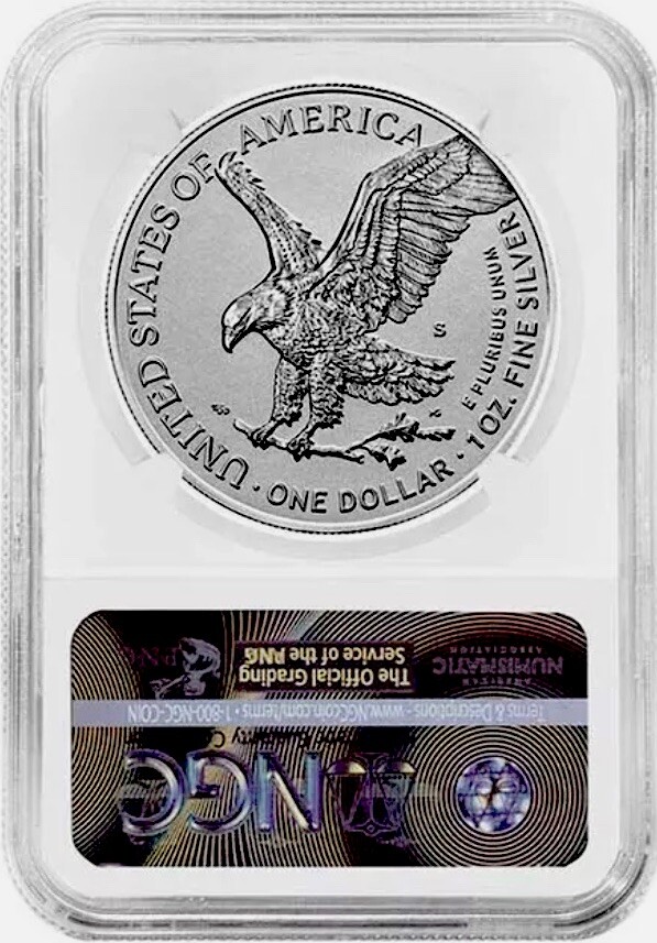 2021 REVERSE PROOF SILVER EAGLE DESIGNER SET NGC PF70 T1 W & T2 S FIRST RELEASE