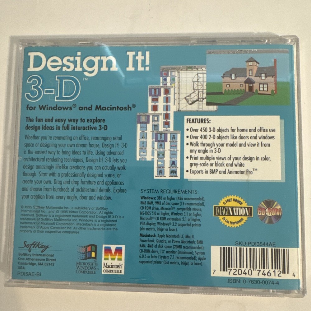 The Learning Company Design It 3D for PC, Mac