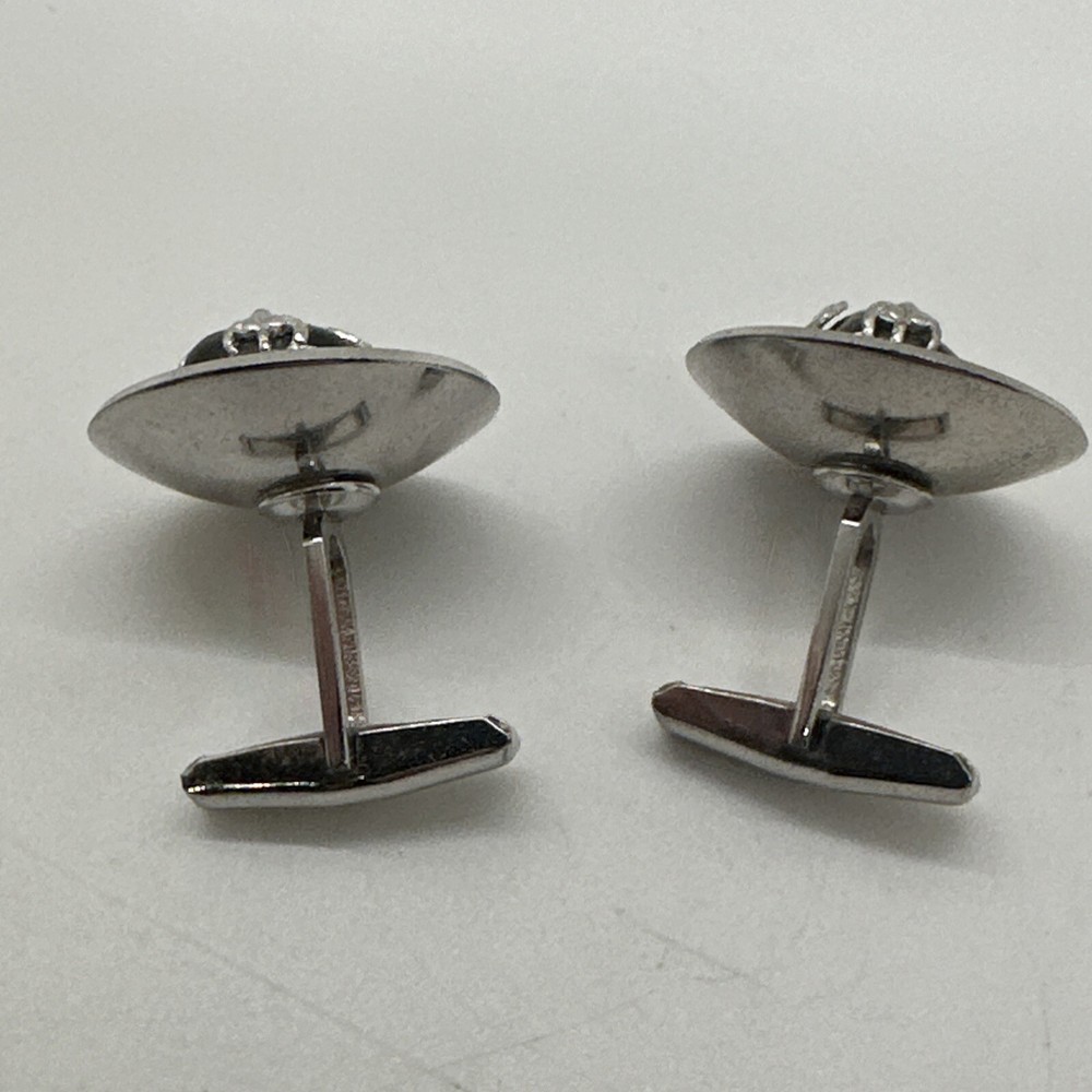 Cufflinks Stainless Steel With Abalone Style Stone